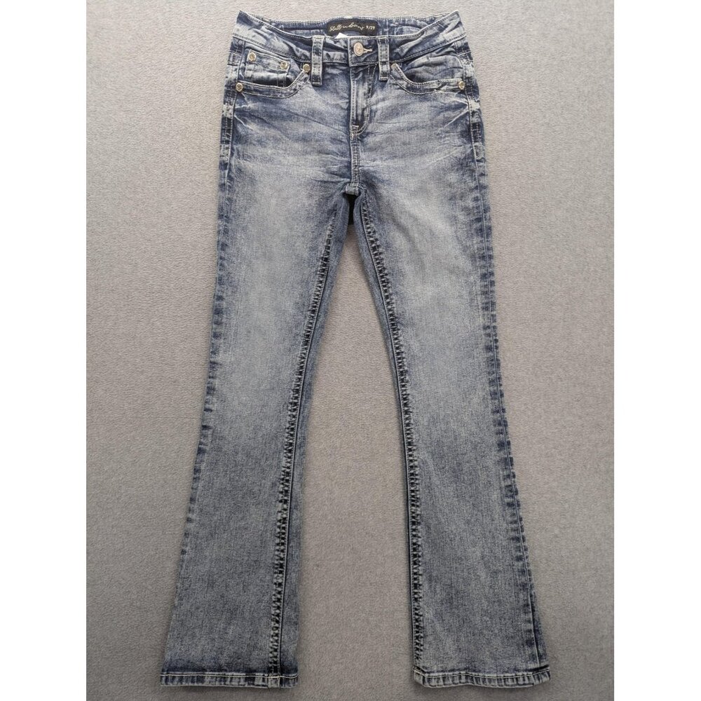 Stella in dreams Jeans Womens 9/29 Blue Bootcut Embroidered Western Bull Skull